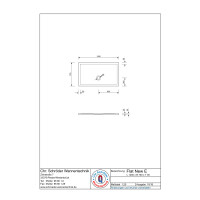 Rechteckduschwanne Flat New E, 120 x 70 x 2 cm, weiß