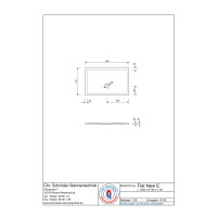 Rechteckduschwanne Flat New E, 120 x 75 x 2 cm, weiß inkl. CS-Finish-Dichtsystem