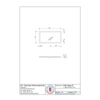 Rechteckduschwanne Flat New E, 130 x 70 x 2 cm, weiß