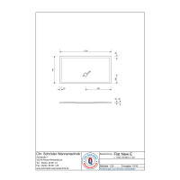 Rechteckduschwanne Flat New E, 170 x 90 x 2,5 cm, weiß