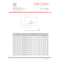 Rechteckduschwanne Flat Carré E, 170 x 80 x 1,1 cm, weiß inkl. Abdeckung