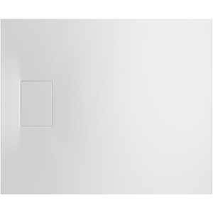 Rechteckduschwanne Flat Carré E, 90 x 80 x 1,1 cm, weiß inkl. Abdeckung