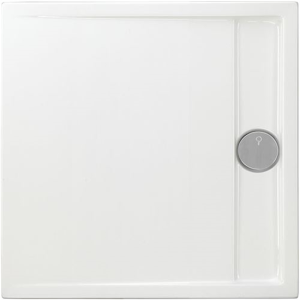 Viereckduschwanne Easytray E, 80 x 80 x 2,2 cm, weiß ohne Rinnenabdeckung