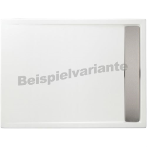 Viereckduschwanne Easytray E, 80 x 80 x 2,2 cm, weiß ohne Rinnenabdeckung