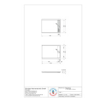 Rechteckduschwanne Easytray E, 110 x 80 x 2,3 cm, weiß ohne Rinnenabdeckung