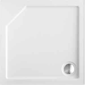 Viereckduschwanne Kiel, 100 x 100 x 3,5 cm, cremeweiß matt