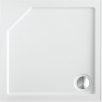 Viereckduschwanne Kiel, 100 x 100 x 3,5 cm, cremeweiß matt