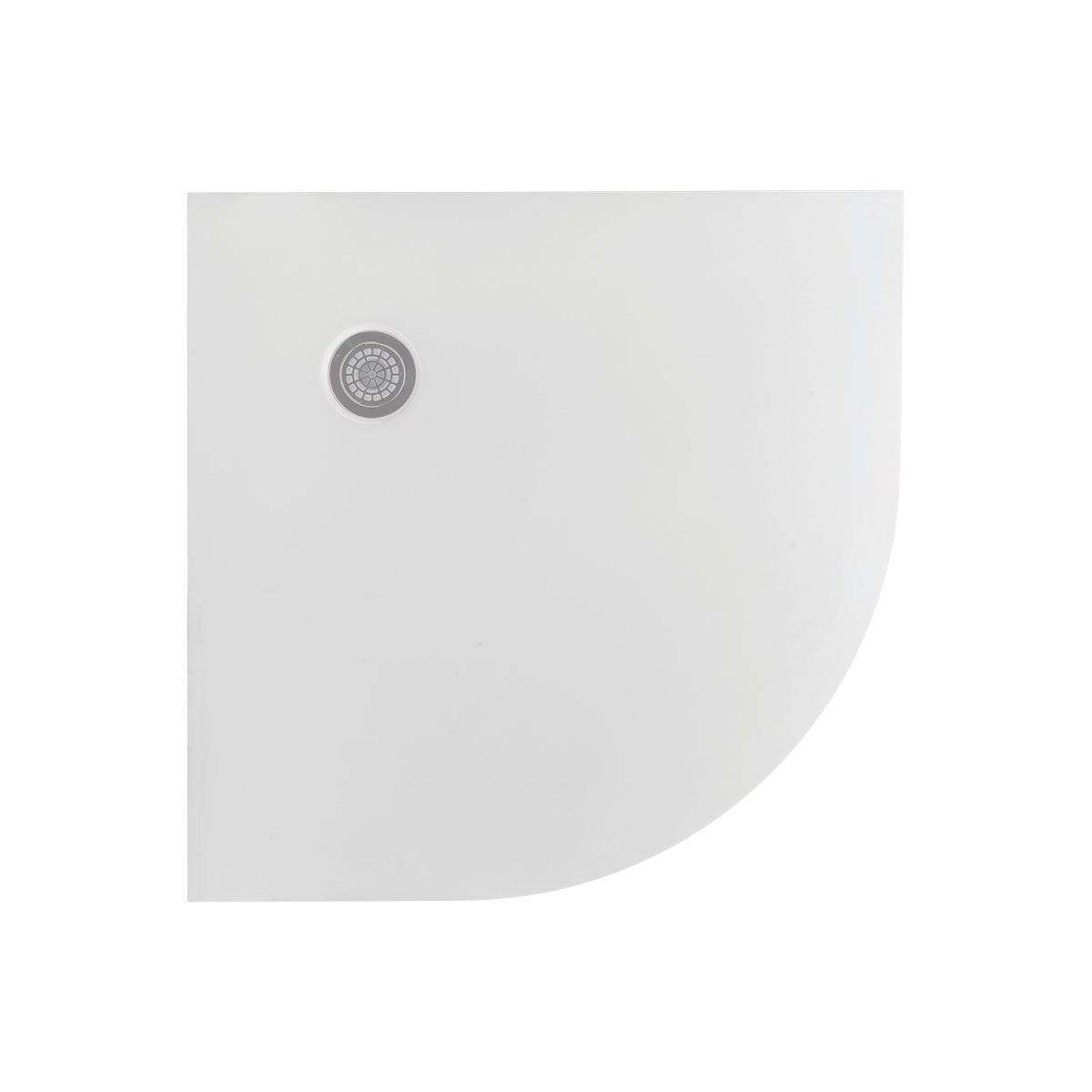 Viertelkreisduschwanne Stoneflat, R55 cm , 100 x 100 x 2 cm,