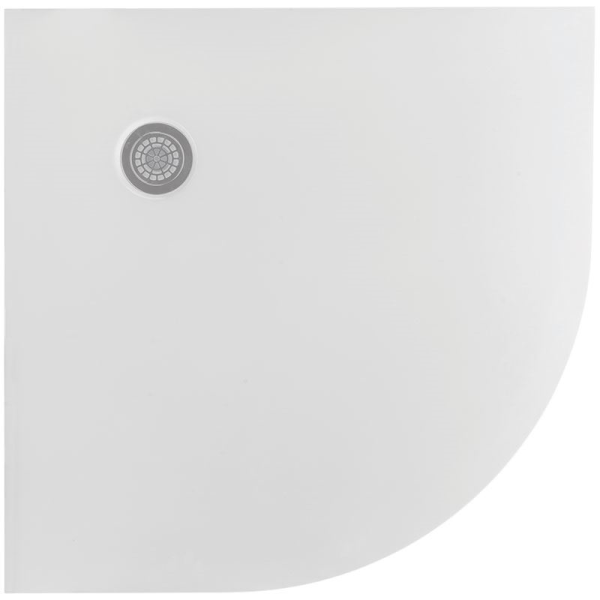Viertelkreisduschwanne Stoneflat, R55 cm , 100 x 100 x 2 cm, weiß