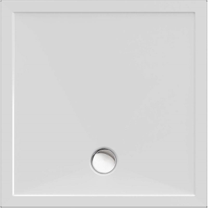 Viereckduschwanne Deepstone E, 90 x 90 x 2 cm, weiß