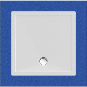 Viereckduschwanne Deepstone E, 90 x 90 x 2 cm, weiß inkl. CS-Finish-Dichsystem