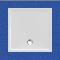 Viereckduschwanne Deepstone E, 90 x 90 x 2 cm, weiß inkl. CS-Finish-Dichsystem