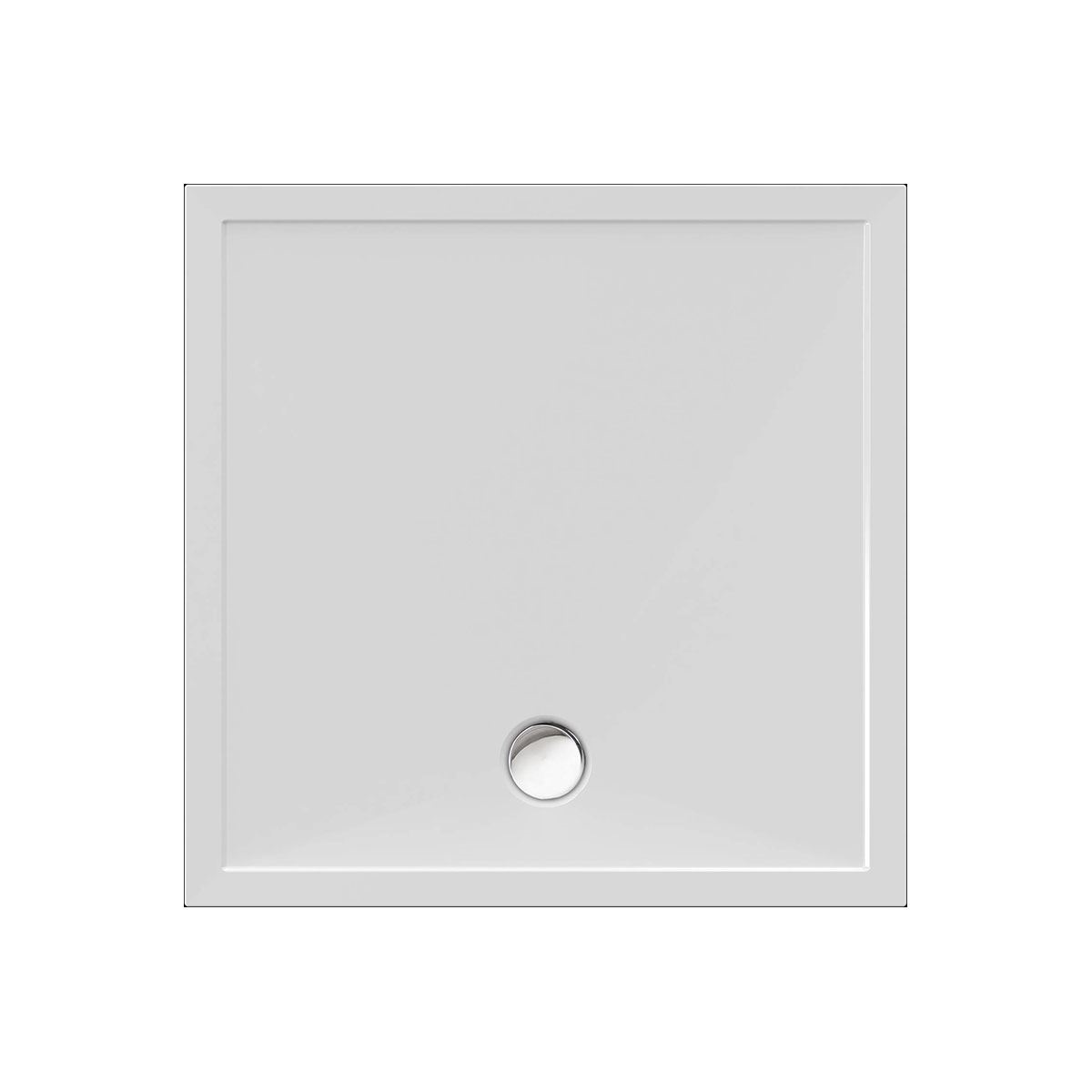 Viereckduschwanne Deepstone E, 100 x 100 x 2 cm, weiß