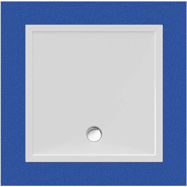 Viereckduschwanne Deepstone E, 100 x 100 x 2 cm, weiß inkl. CS-Finish-Dichsystem