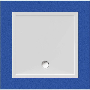 Viereckduschwanne Deepstone E, 100 x 100 x 2 cm, weiß inkl. CS-Finish-Dichsystem
