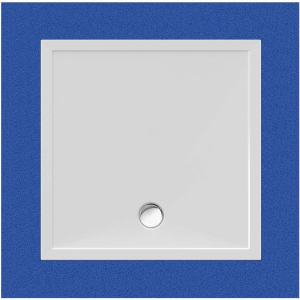 Viereckduschwanne Deepstone E, 100 x 100 x 2 cm, weiß inkl. CS-Finish-Dichsystem