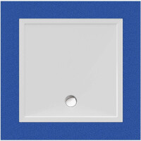 Viereckduschwanne Deepstone E, 100 x 100 x 2 cm, weiß inkl. CS-Finish-Dichsystem