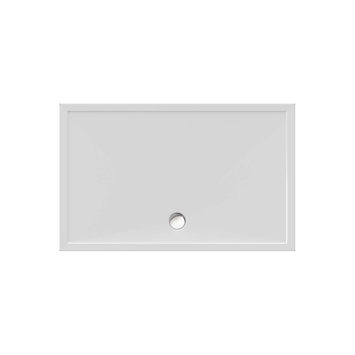 Rechteckduschwanne Deepstone E, 160 x 100 x 2 cm, weiß