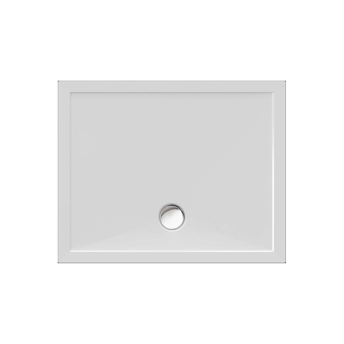 Rechteckduschwanne Deepstone E, 100 x 80 x 2 cm, weiß