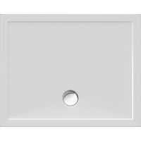 Rechteckduschwanne Deepstone E, 100 x 80 x 2 cm, weiß