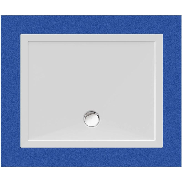 Rechteckduschwanne Deepstone E, 100 x 80 x 2 cm, weiß inkl. CS-Finish-Dichsystem