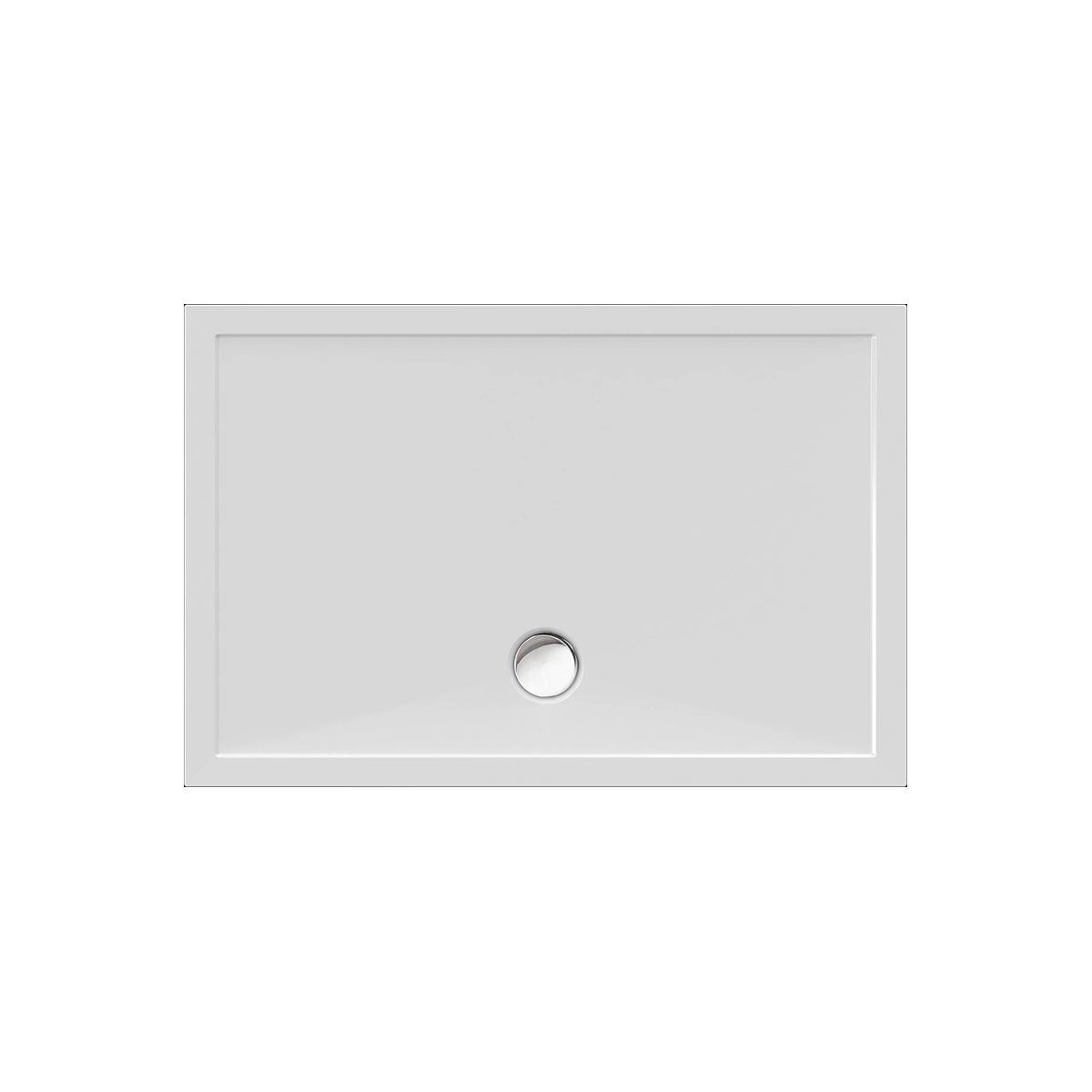 Rechteckduschwanne Deepstone E, 120 x 80 x 2 cm, weiß