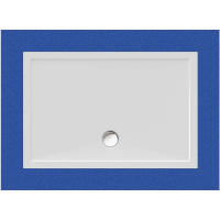 Rechteckduschwanne Deepstone E, 120 x 80 x 2 cm, weiß inkl. CS-Finish-Dichsystem