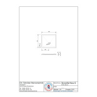 Rechteckduschwanne Stoneflat E, 90 x 80 x 2 cm, weiß