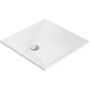 Viereckduschwanne Stoneflat E, 90 x 90 x 2 cm, weiß