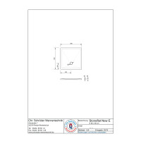 Viereckduschwanne Stoneflat E, 90 x 90 x 2 cm, weiß