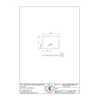 Rechteckduschwanne Stoneflat E, 100 x 75 x 2 cm, weiß