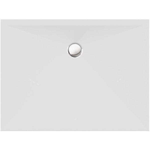 Rechteckduschwanne Stoneflat E, 100 x 80 x 2 cm, weiß