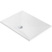 Rechteckduschwanne Stoneflat E, 100 x 80 x 2 cm, weiß