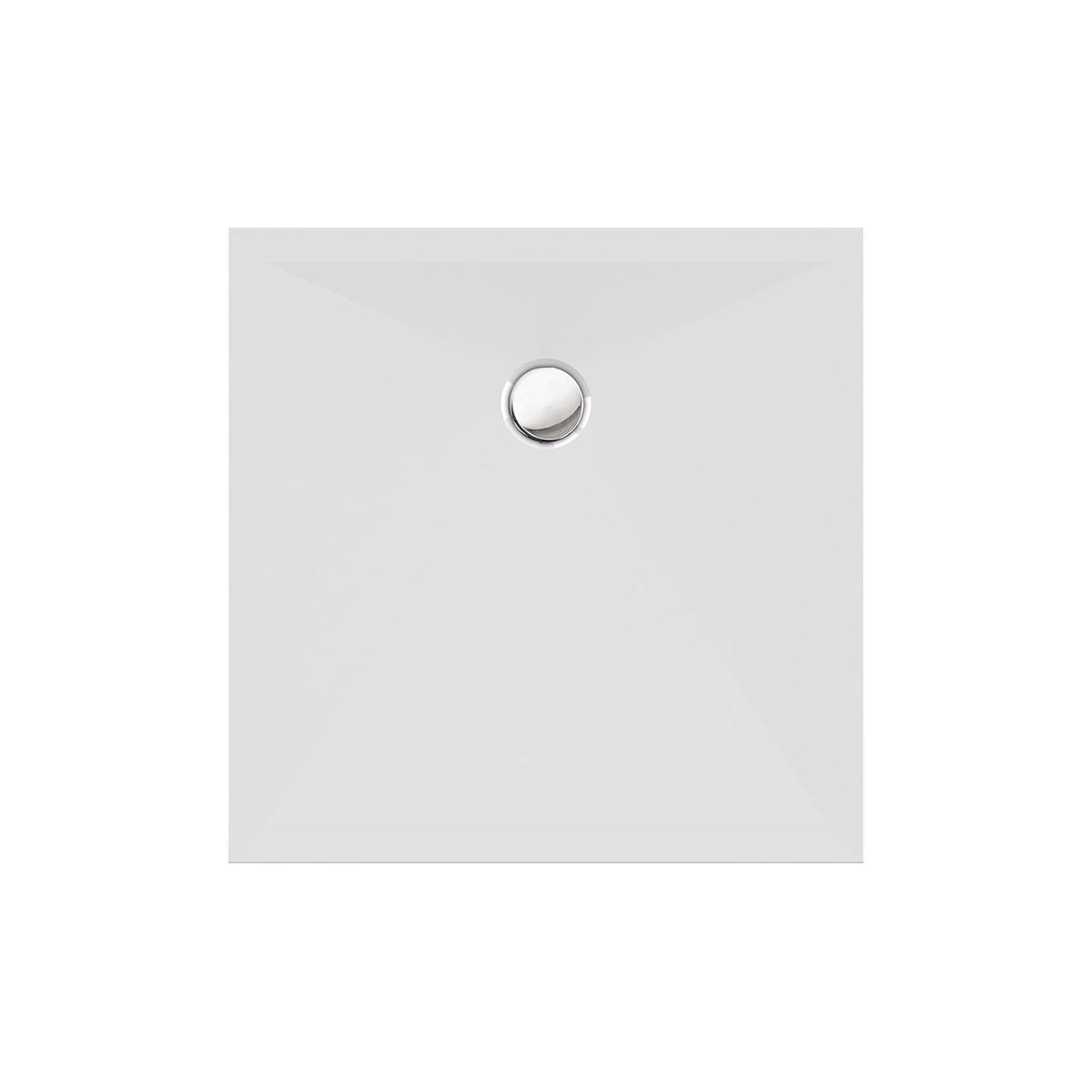 Viereckduschwanne Stoneflat E, 100 x 100 x 2 cm, weiß