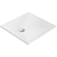 Viereckduschwanne Stoneflat E, 100 x 100 x 2 cm, weiß