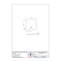 Viereckduschwanne Stoneflat E, 100 x 100 x 2 cm, weiß