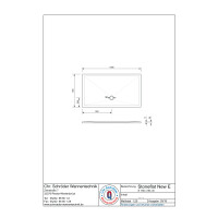 Rechteckduschwanne Stoneflat E, 160 x 90 x 1,5 cm, weiß