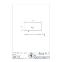 Rechteckduschwanne Stoneflat E, 170 x 75 x 1,5 cm, weiß