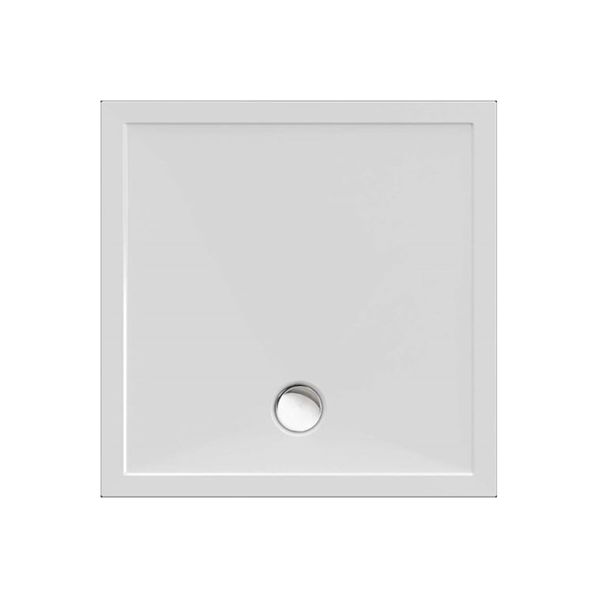 Viereckduschwanne Deepstone E, 80 x 80 x 2 cm, weiß