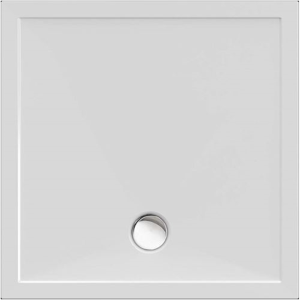 Viereckduschwanne Deepstone E, 80 x 80 x 2 cm, weiß