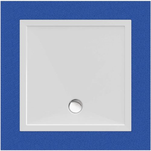 Viereckduschwanne Deepstone E, 80 x 80 x 2 cm, weiß inkl. CS-Finish-Dichsystem