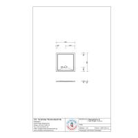 Viereckduschwanne Deepstone E, 80 x 80 x 2 cm, weiß inkl. CS-Finish-Dichsystem