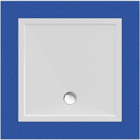 Viereckduschwanne Deepstone E, 80 x 80 x 2 cm, weiß inkl. CS-Finish-Dichsystem