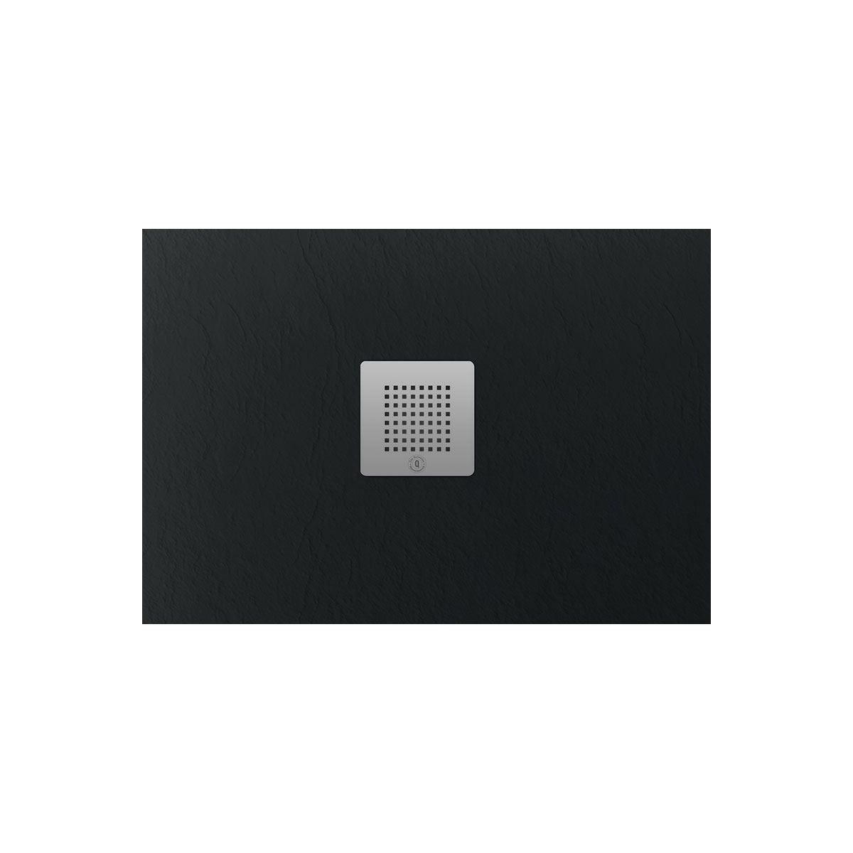 Rechteckduschwanne Slatestone H E, 100 x 80 x 3 cm, graphit