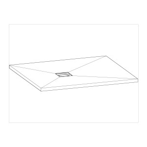 Rechteckduschwanne Slatestone H E, 100 x 90 x 3 cm, graphit