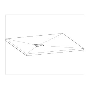 Viereckduschwanne Slatestone H E, 100 x 100 x 3 cm, graphit