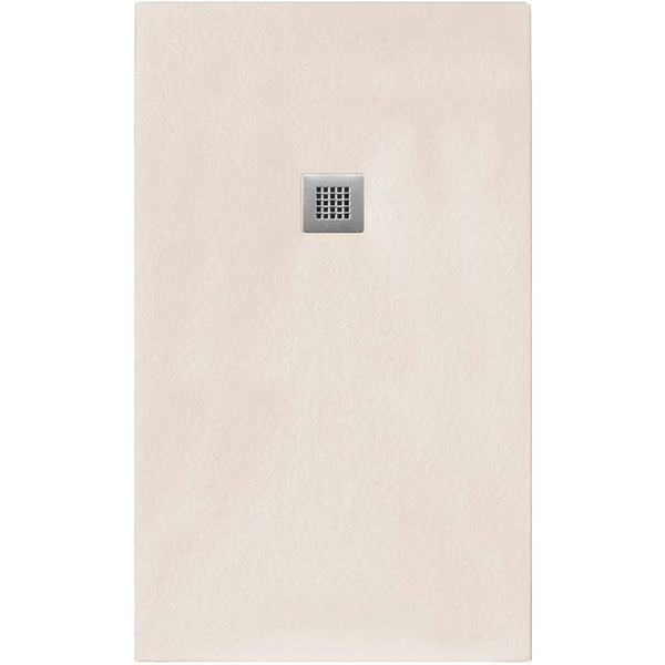 Rechteckduschwanne Slatestone L E, 80 x 70 x 3 cm, creme