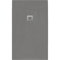 Viereckduschwanne Slatestone L E, 80 x 80 x 3 cm, grau