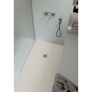 Rechteckduschwanne Slatestone L E, 90 x 80 x 3 cm, creme