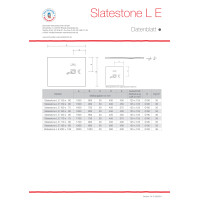 Viereckduschwanne Slatestone L E, 90 x 90 x 3 cm, anthrazit RAL 7016